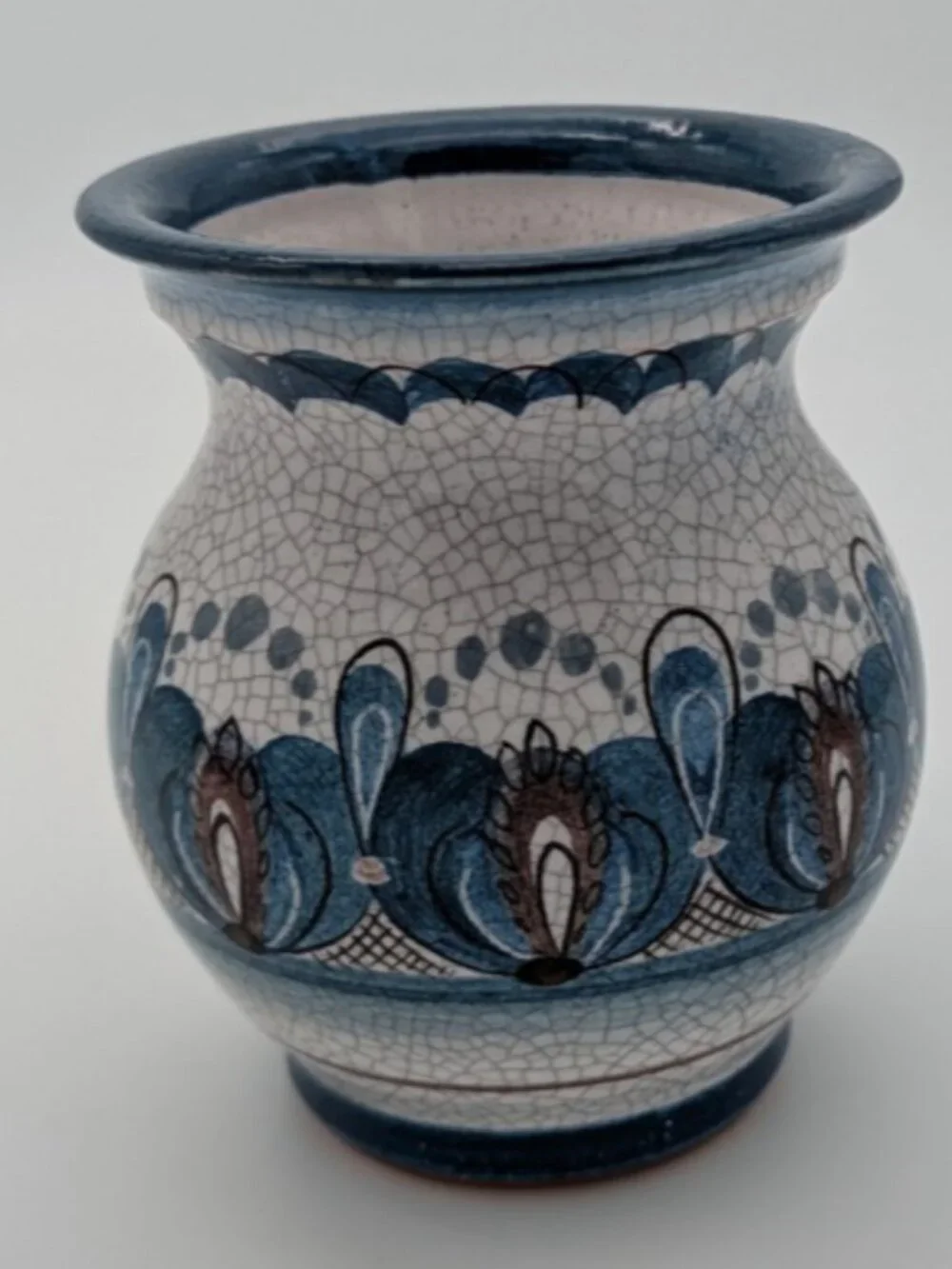 vintage KF Gmunden hand painted bud vase Austrian ceramic pottery 5